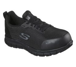 Skechers Work: Sure Track - Jixie -Shoe Style Shop 108041EC BLK E