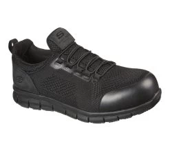 Skechers Work: Synergy - Omat Alloy Toe -Shoe Style Shop 200013EC BLK E