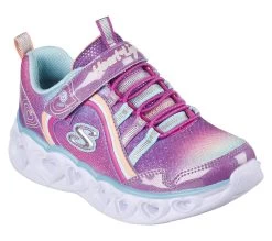 Skechers S Lights: Heart Lights - Rainbow Lux -Shoe Style Shop 302308 PRMT E