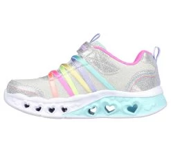 Skechers Flutter Heart Lights - Rainbow Bestie 10 Skechers Flutter Heart Lights - Rainbow Bestie -Shoe Style Shop 303252 SMLT D