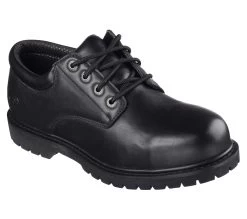Skechers Work Relaxed Fit: Cottonwood - Elks SR -Shoe Style Shop 77041EC BLK E